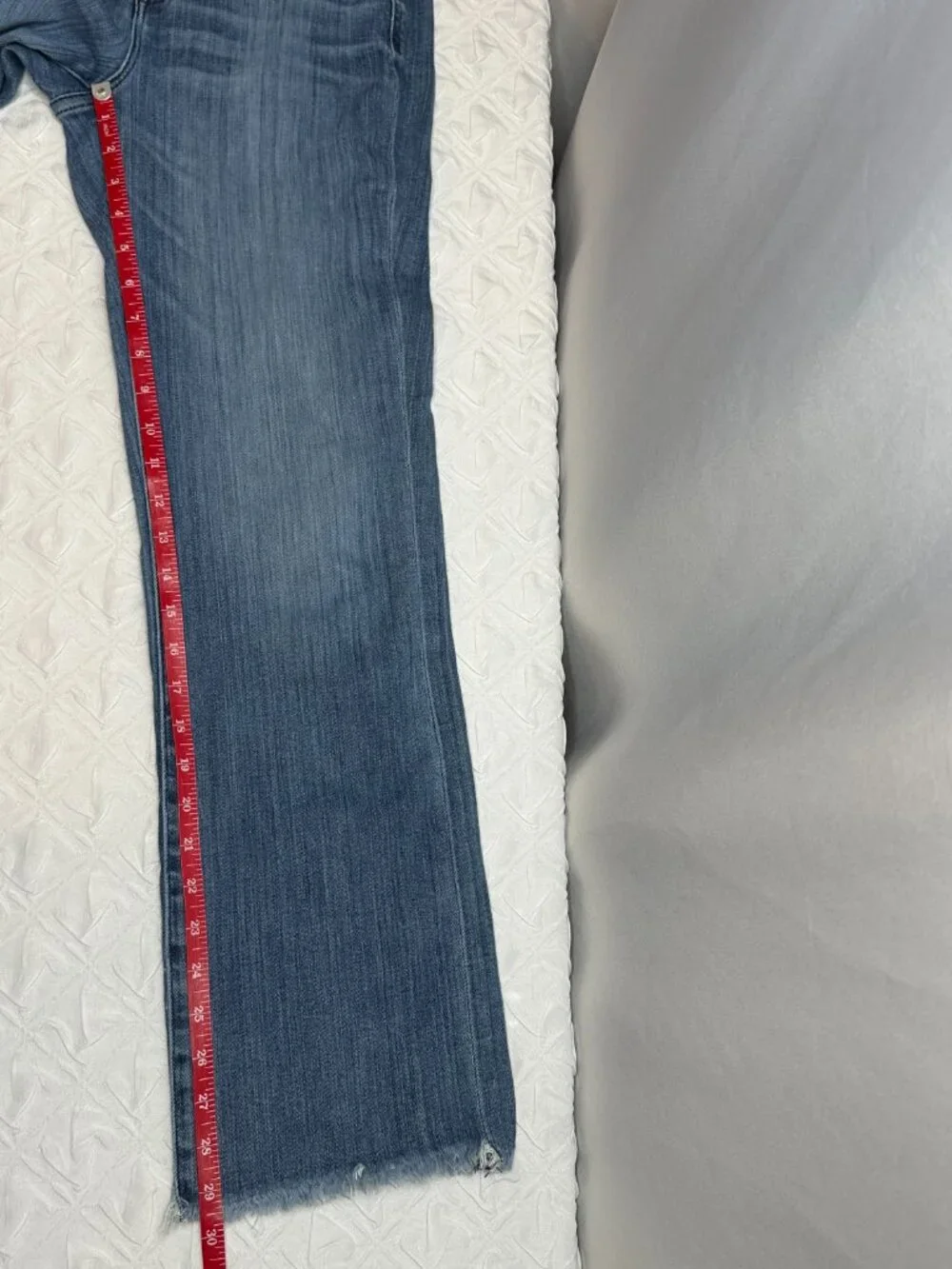 AYR All Year Round YaYa Crop Straight Leg Jeans 32L Raw Hem Elevated Minimalist - Picture 3 of 8